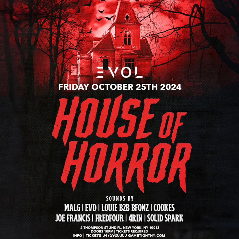 Evol House of Horror Halloween Party 2024 Tickets