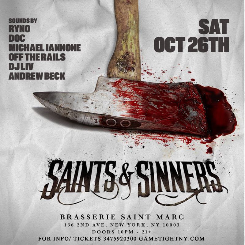 Brasserie Saint Marc Saints & Sinners Halloween Party 2024