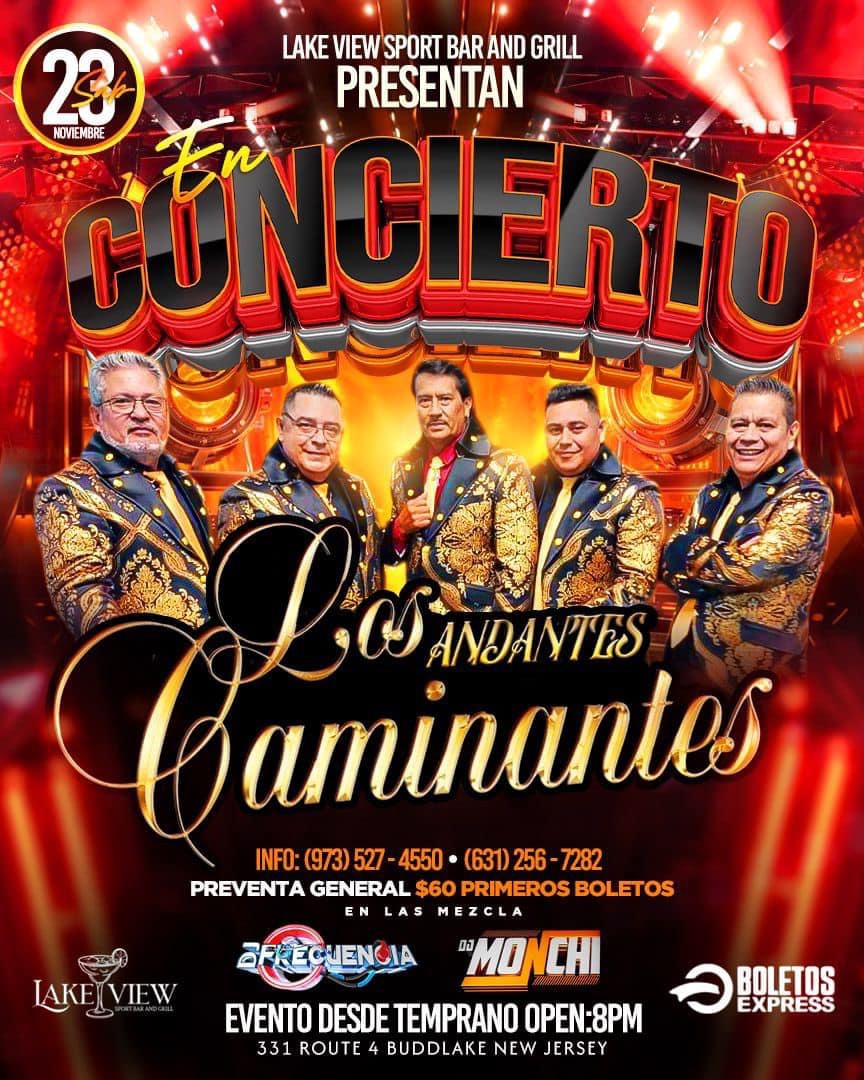 Los Caminantes Andantes Live en Budd Lake NJ / Sabado 23 Nov en LakeVew Sport Bar evento Temprano