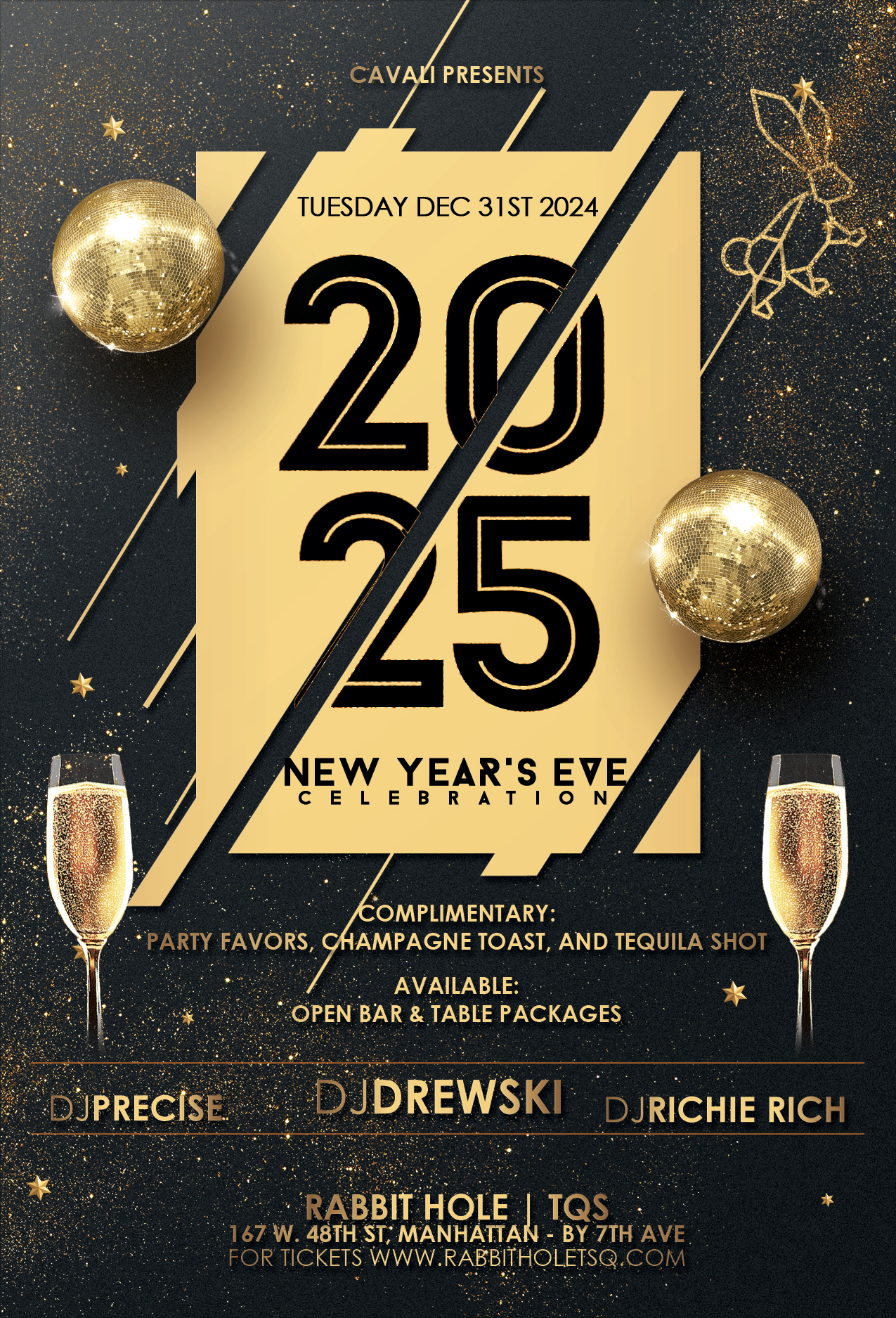 New Year's Eve party in Times Square at Rabbit Hole