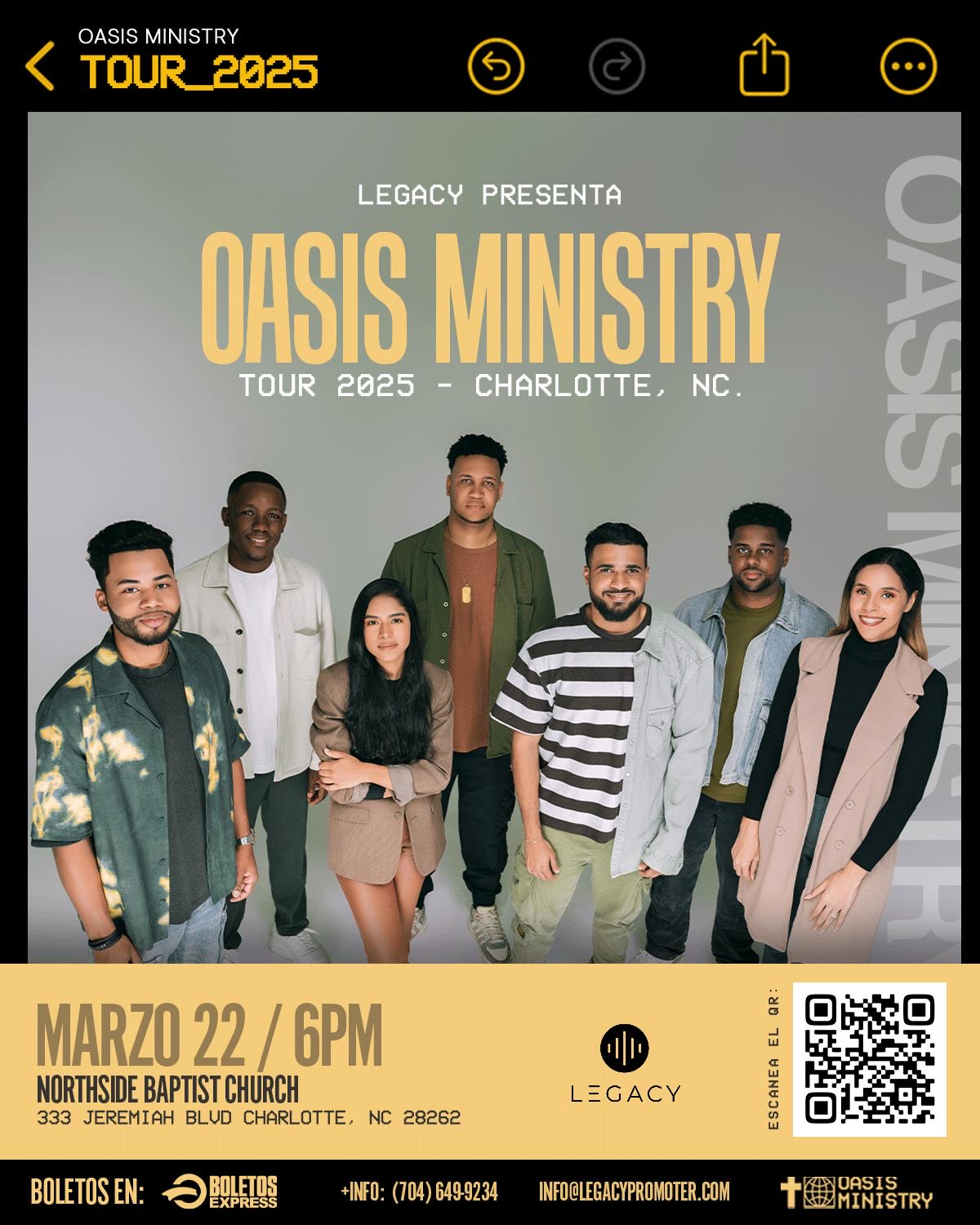 Oasis Ministry 2025 TOUR - CHARLOTTE