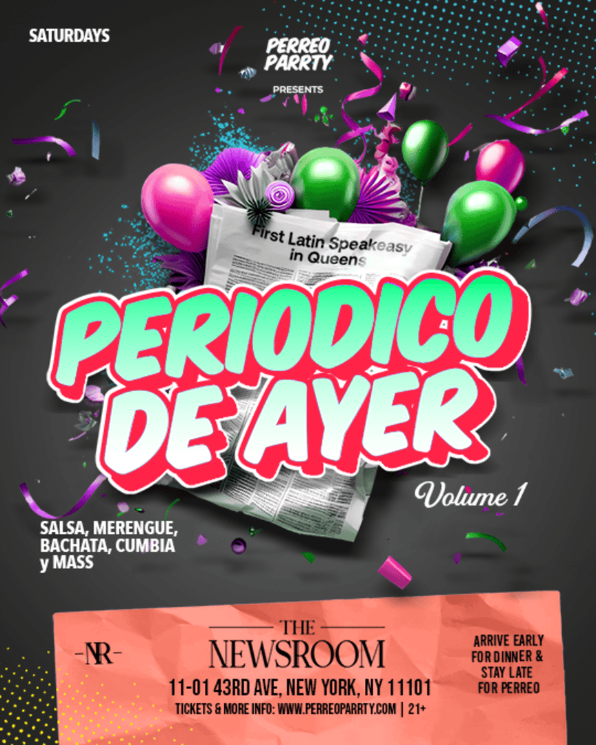 Buy tickets for Periodico de Ayer - Latin & Reggaeton Party at Newsroom Speakeasy Periodico de Ayer - Latin & Reggaeton Party at Newsroom Speakeasy