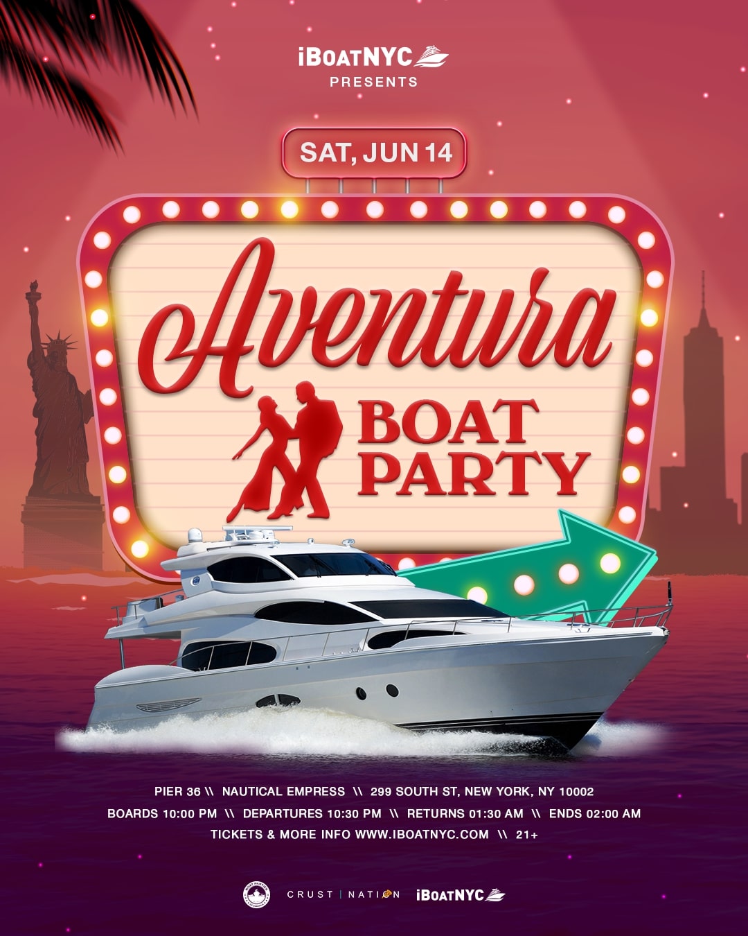 Aventura & Bachata Boat Party Yacht Cruise NYC