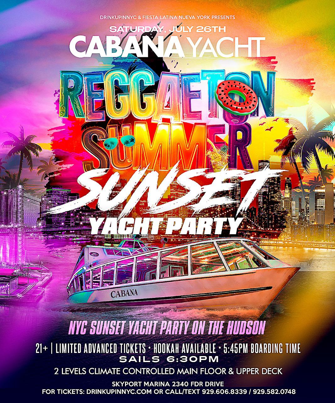 Buy tickets for REGGAETON SUNSET CRUISE PARTY REGGAETON SUNSET CRUISE PARTY