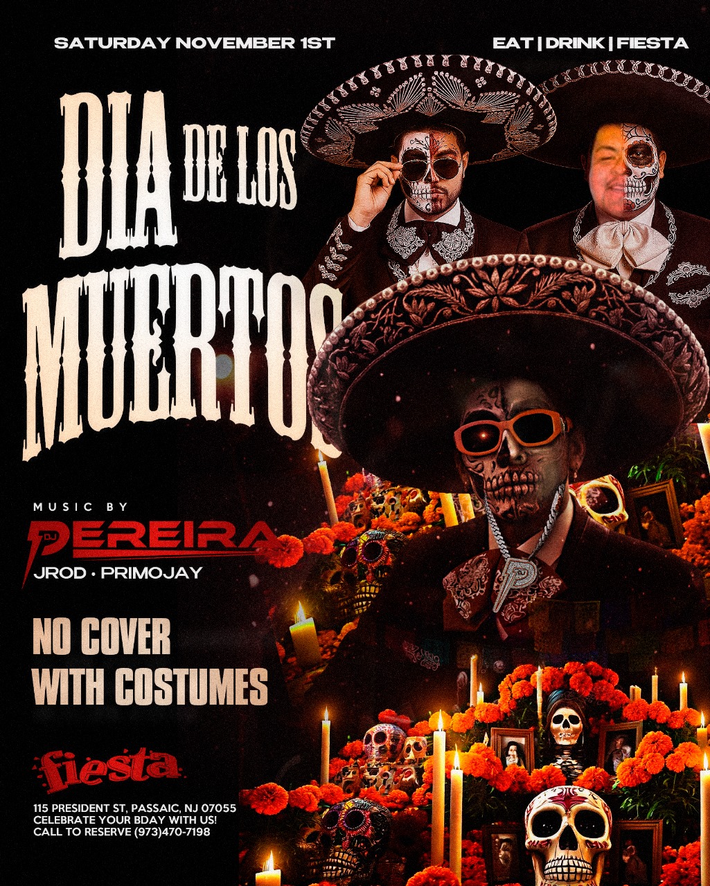 Buy tickets for DJ PEREIRA, JROD, PRIMO JAY; DIA DE LOS MUERTOS DJ PEREIRA, JROD, PRIMO JAY; DIA DE LOS MUERTOS
