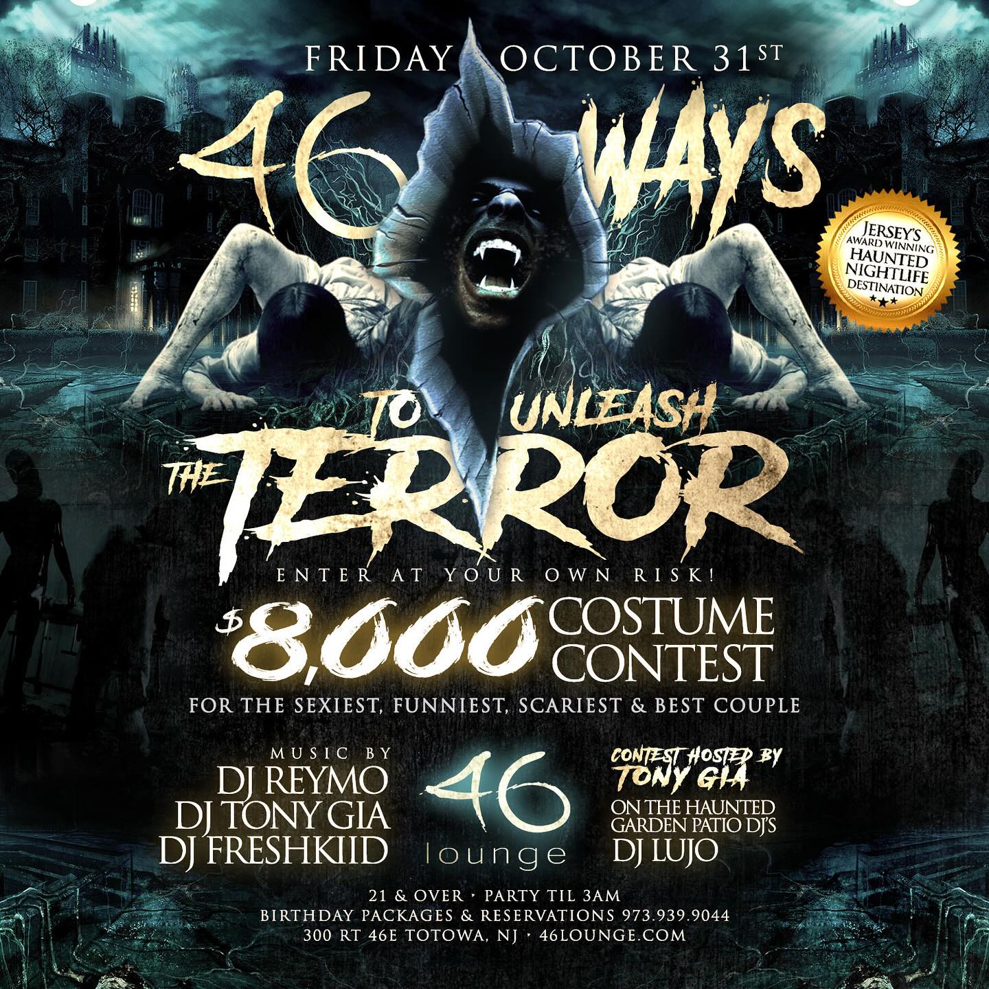 $8000 Best Costume: 46 Ways to Unleash Terror: 46 Lounge