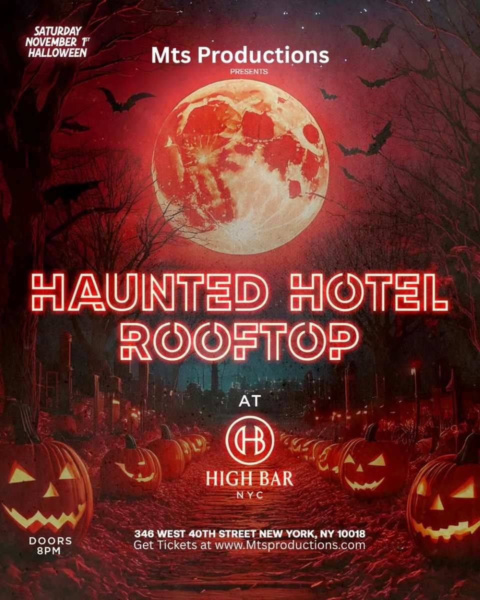 Buy tickets for Haunted Hotel Rooftop Halloween Party 2025 at Highbar NYC Haunted Hotel Rooftop Halloween Party 2025 at Highbar NYC