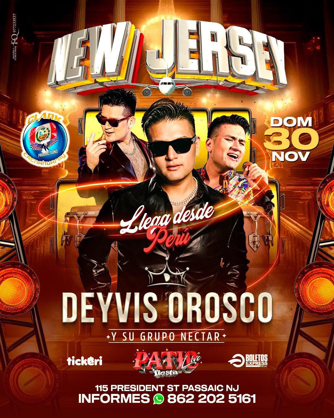 Buy tickets for DEYVIS OROSCO Y SU GRUPO NÉCTAR EN VIVO DEYVIS OROSCO Y SU GRUPO NÉCTAR EN VIVO