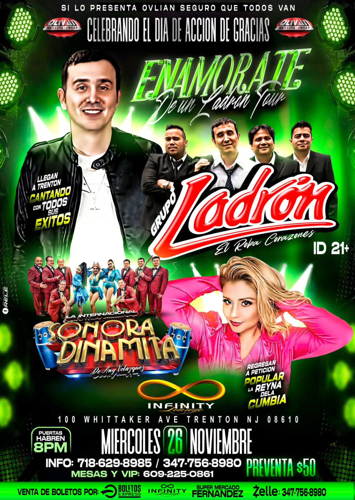 Buy tickets for Grupo Ladron, La International Sonora Dinamita Any Velasquez Grupo Ladron, La International Sonora Dinamita Any Velasquez