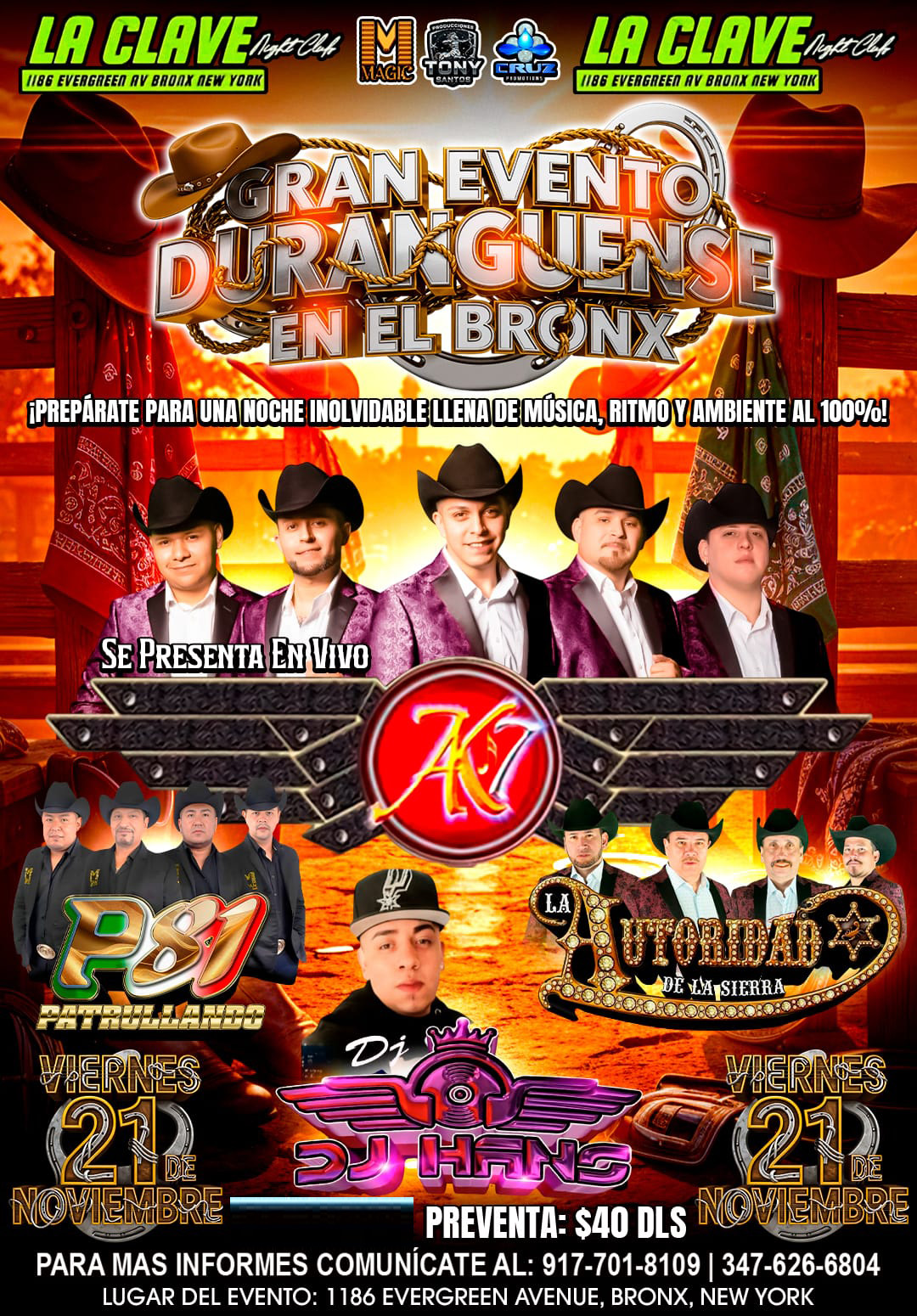 Buy tickets for GRAN EVENTO DURANGUENSE EN EL BRONX GRAN EVENTO DURANGUENSE EN EL BRONX