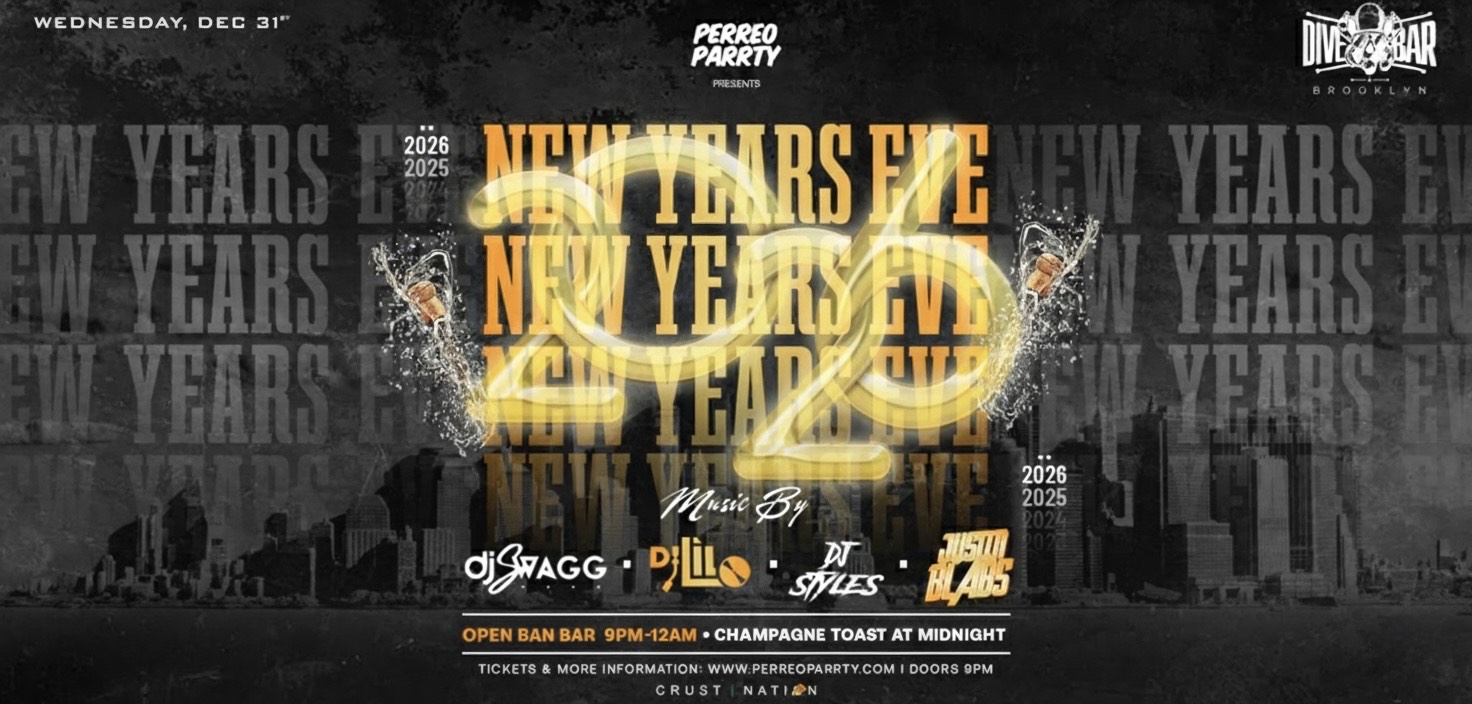 Buy tickets for PERREO PARRTY: New Years Eve @ DIVE BAR Brooklyn - Reggaeton & Open Format PERREO PARRTY: New Years Eve @ DIVE BAR Brooklyn - Reggaeton & Open Format