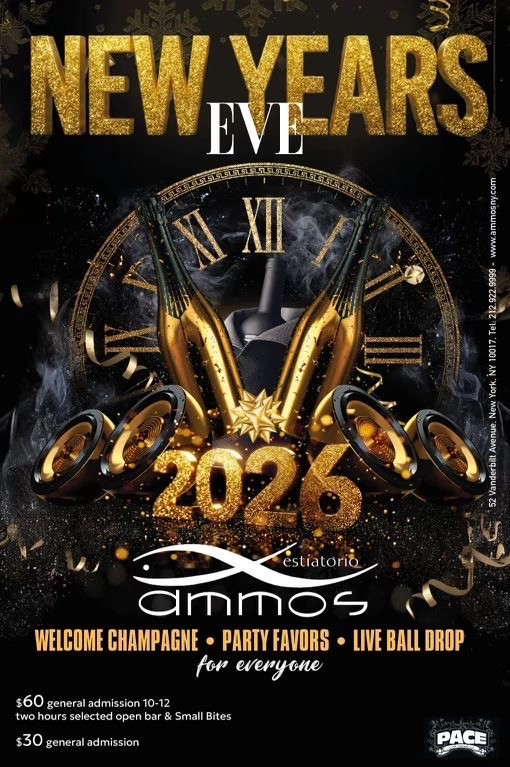 Buy tickets for Ammos Lounge New Year’s Eve Party – Midtown NYC’s Hottest NYE Celebration Ammos Lounge New Year’s Eve Party – Midtown NYC’s Hottest NYE Celebration