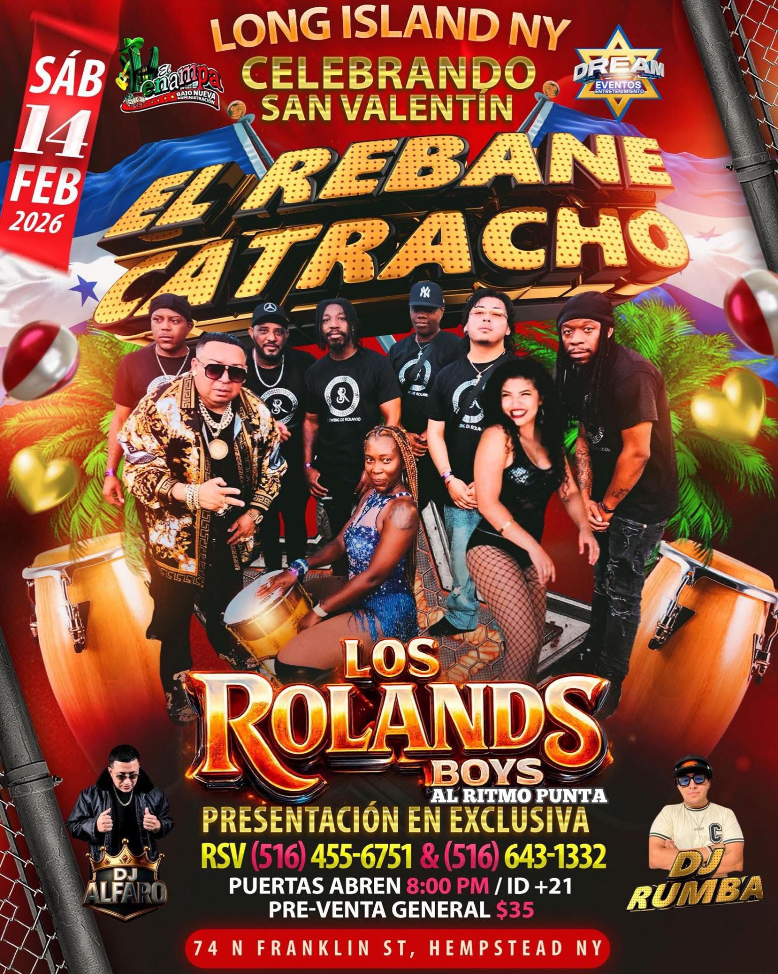 Buy tickets for Los Rolands 🇭🇳 BoysLive /Hempstead NY / Sab 14 Feb Los Rolands 🇭🇳 BoysLive /Hempstead NY / Sab 14 Feb