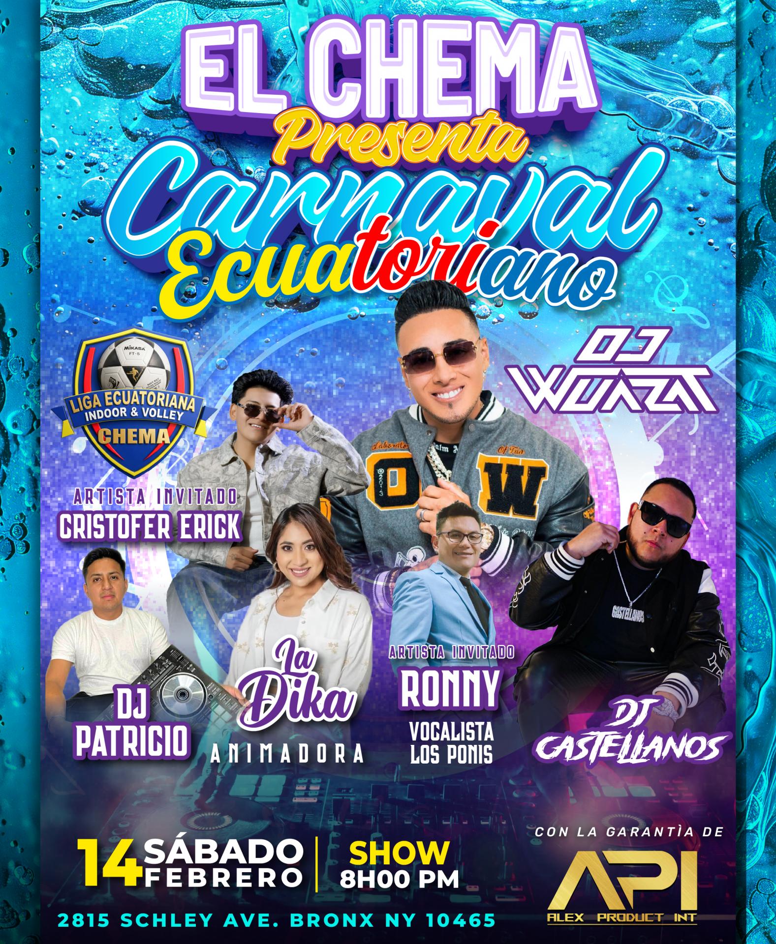 Buy tickets for CARNAVAL ECUATORIANO CARNAVAL ECUATORIANO