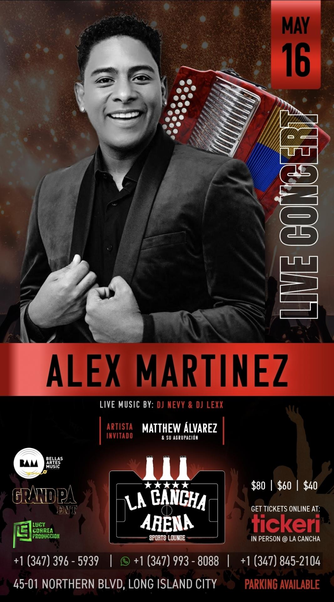 Buy tickets for ALEX MARTINEZ EN NYC ALEX MARTINEZ EN NYC