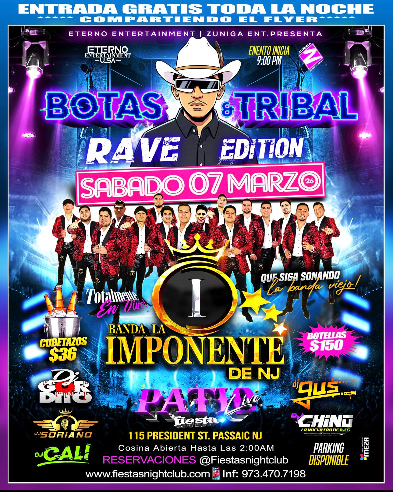 BANDA LA IMPONENTE DE NJ, DJ GORDO, DJ GUS, DJ SORIANO, DJ CHINO, DJ CALI,