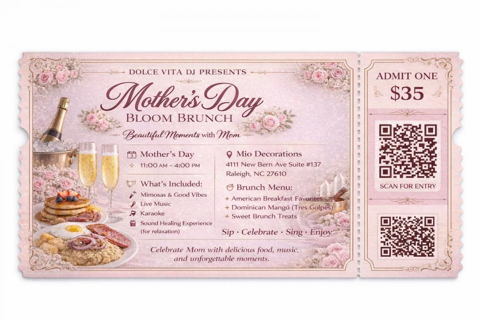MOTHER'S DAY BLUM AND BRUNCH EXPERIENCE
