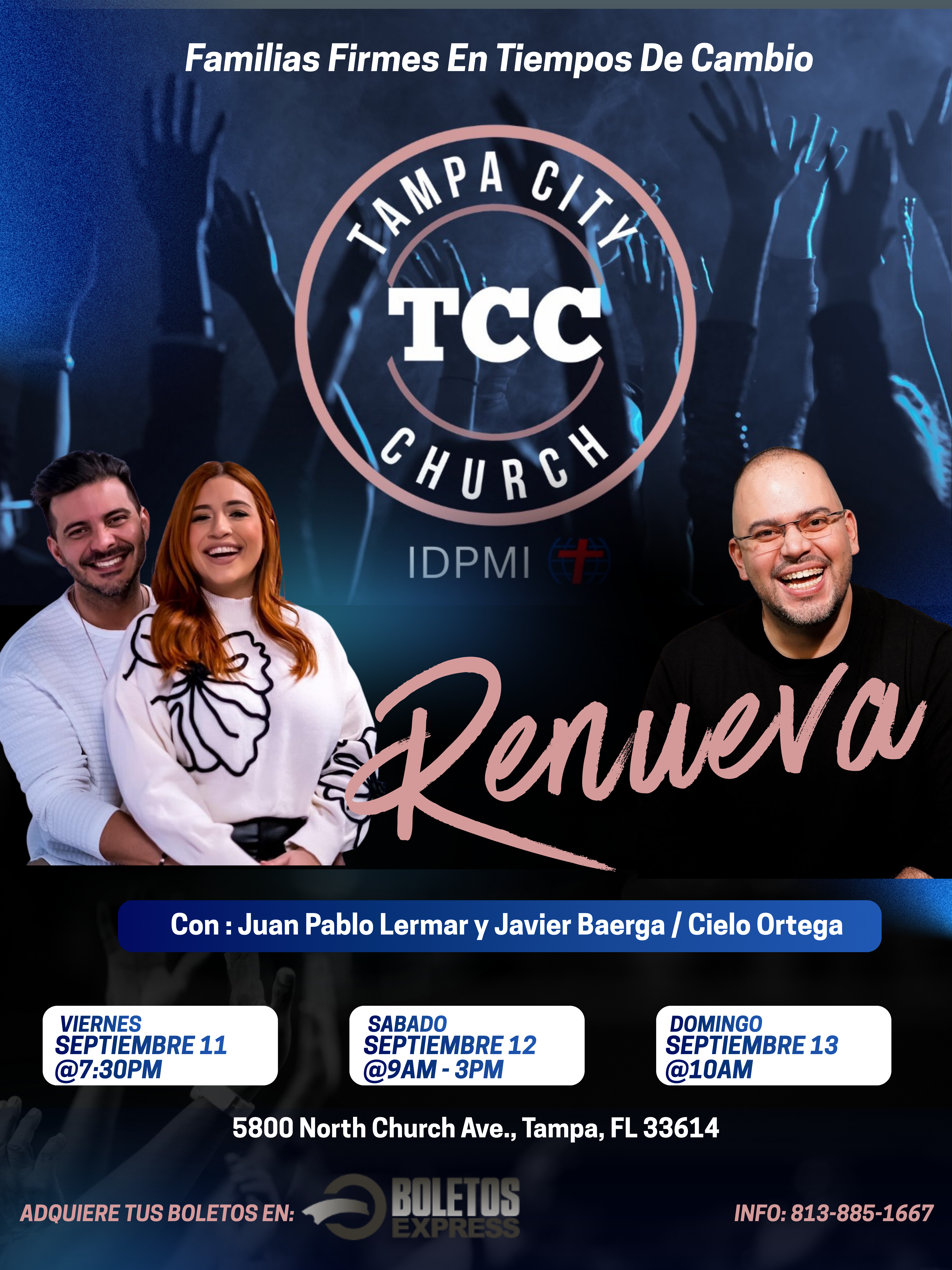 Buy tickets for RENUEVA - 11, 12 y 13 DE SEPTIEMBRE (Costo de entrada cubre los 3 dias) RENUEVA - 11, 12 y 13 DE SEPTIEMBRE (Costo de entrada cubre los 3 dias)
