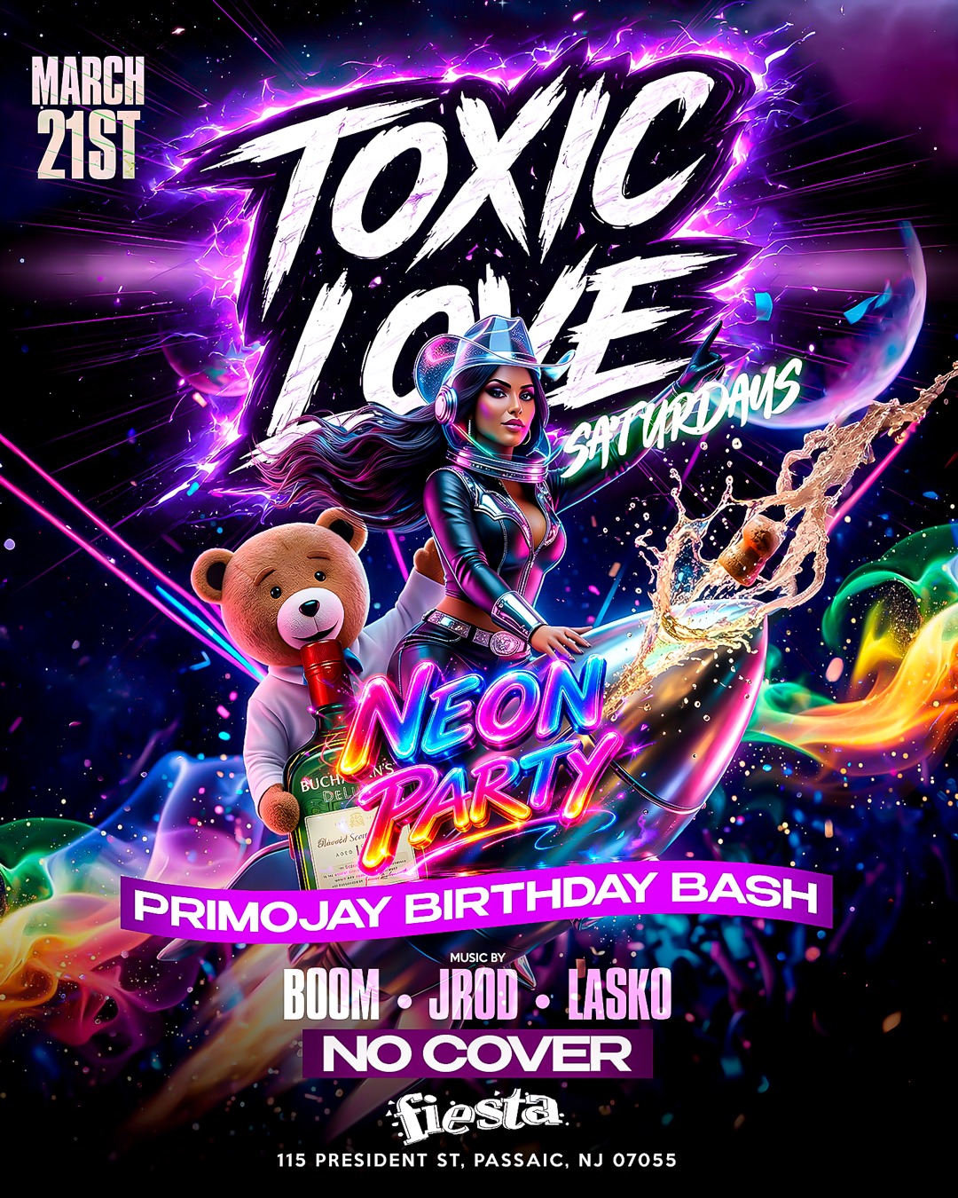 Buy tickets for TOXIC LOVE SATURDAY, NEON PARTY, PRIMOJAY BIRTHDAY BASH TOXIC LOVE SATURDAY, NEON PARTY, PRIMOJAY BIRTHDAY BASH