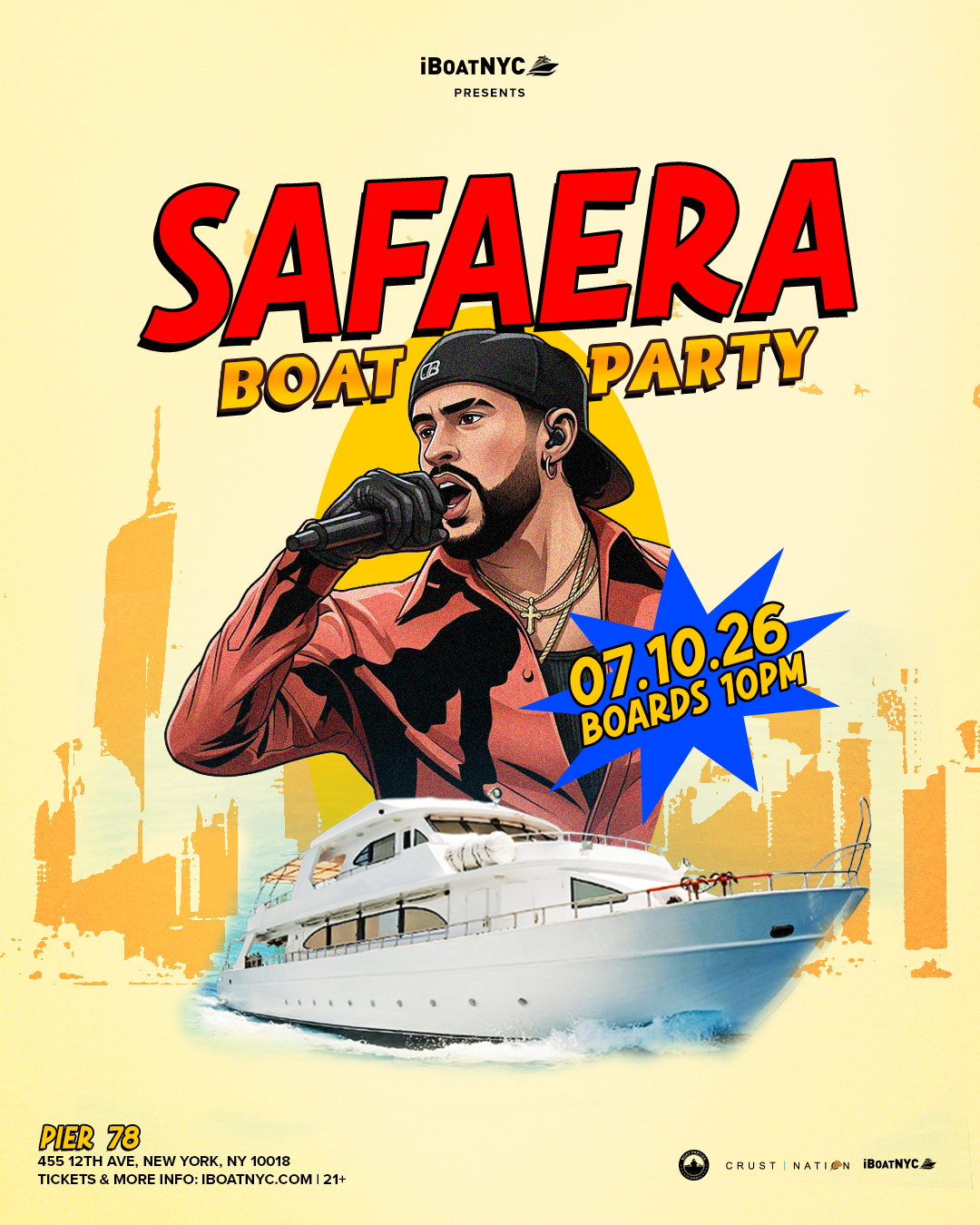 BENITO BOAT TRIBUTES: Safaera Yacht Party Cruise NYC
