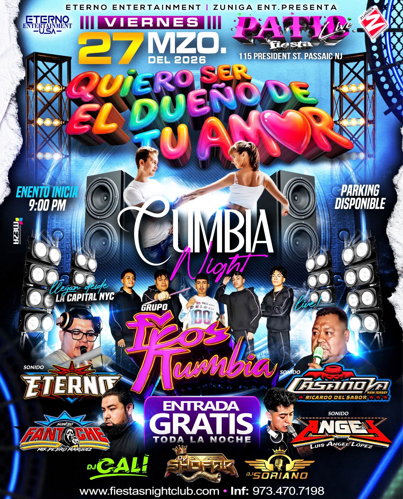 QUIERO SER DUEÑO DE TU AMOR, CUMBIA NIGHT