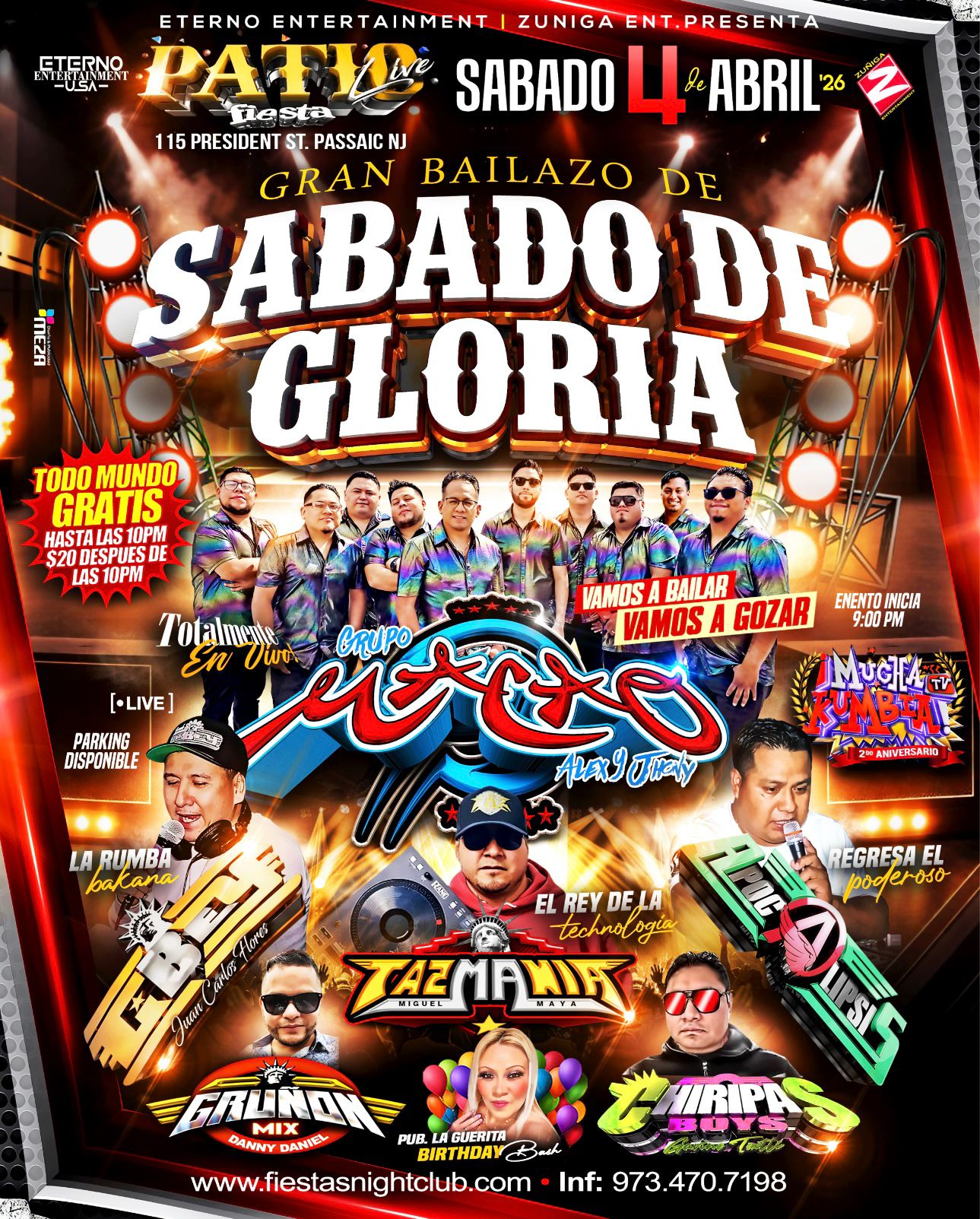 GRUPO MACAO DE ALEX Y JHONY,  SONIDO APOCALIPSIS, CIBEY, TAZMANIA, GRUÑON MIX, CHIRIPAS BOY
