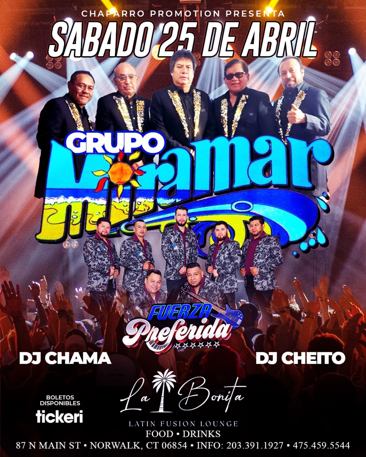 Buy tickets for GRUPO MIRAMAR Y FUERZA PREFERIDA GRUPO MIRAMAR Y FUERZA PREFERIDA