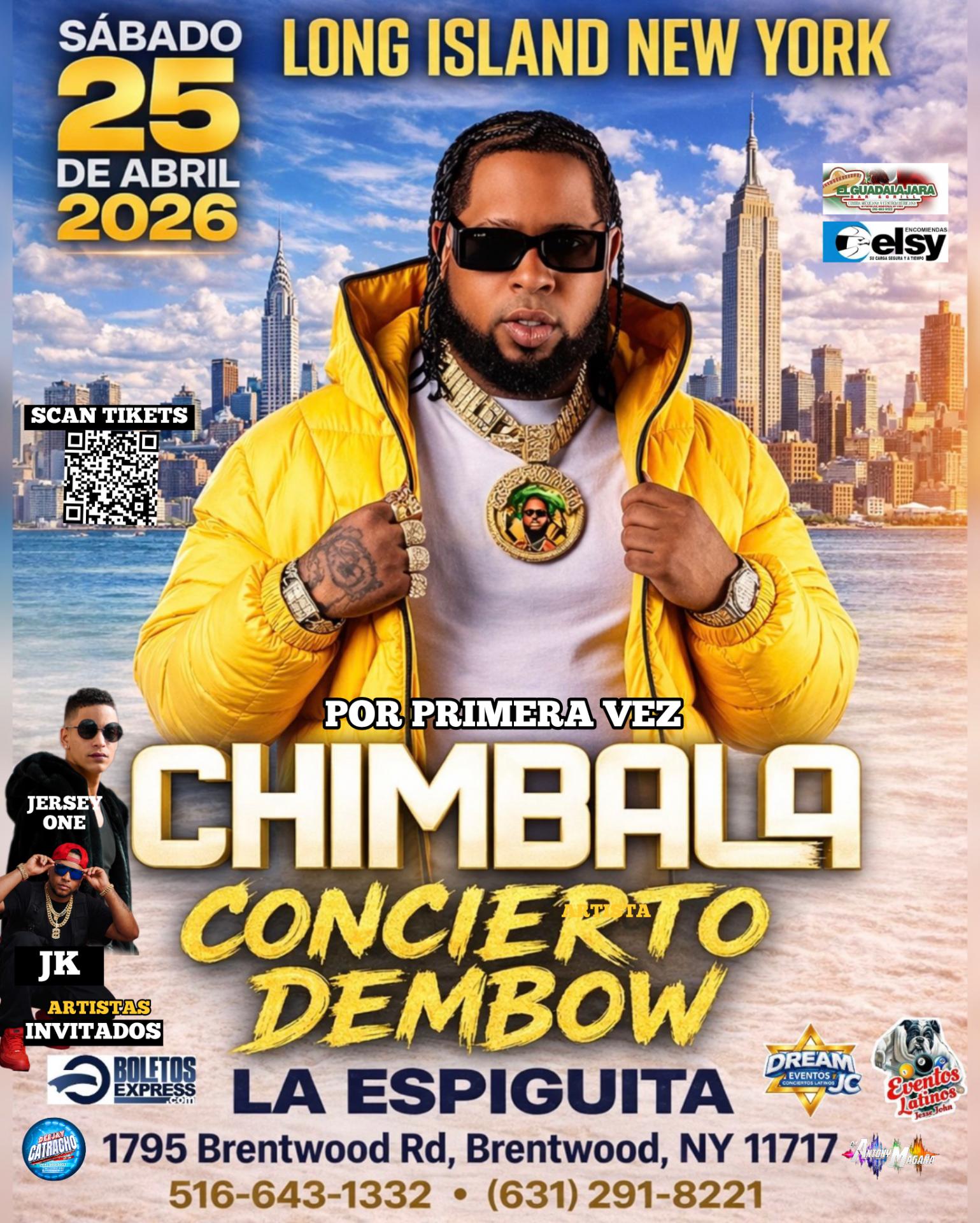 Buy tickets for Chimbala / Concierto Dembow / Sabado 25 Abril / Brentwood Long Island NY Chimbala / Concierto Dembow / Sabado 25 Abril / Brentwood Long Island NY