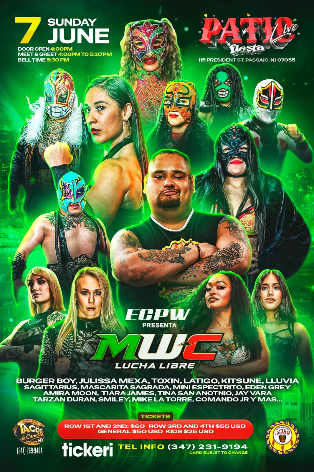 MWC LUCHA LIBRE, EN FIESTA PATIO