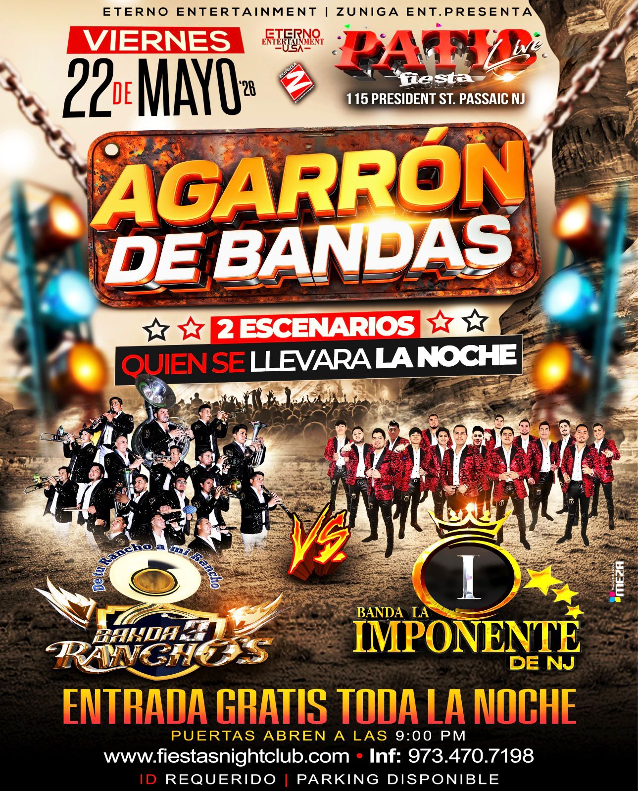 Buy tickets for AGARRON DE BANDAS CON DOS ESCENARIOS, QUIEN SE LLEVARA LA NOCHE? AGARRON DE BANDAS CON DOS ESCENARIOS, QUIEN SE LLEVARA LA NOCHE?