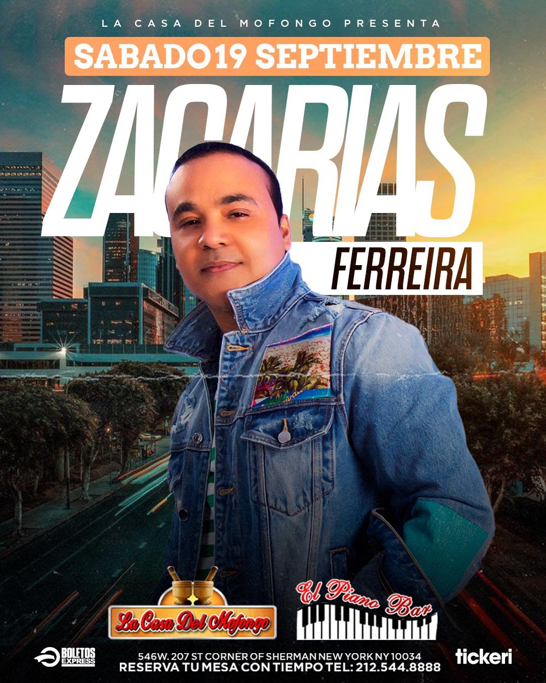 Buy tickets for ZACARIAS FERREIRA EN CONCIERTO BAILABLE ZACARIAS FERREIRA EN CONCIERTO BAILABLE