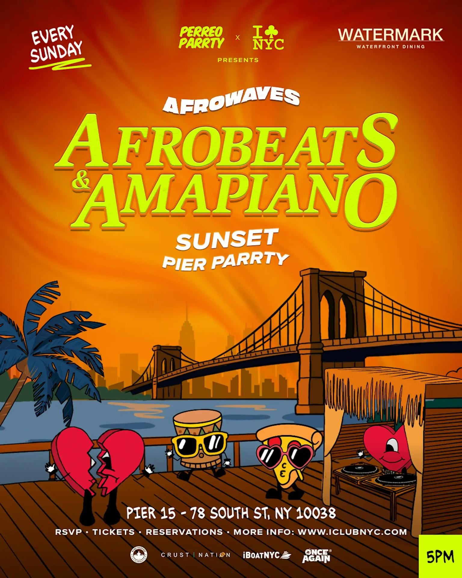 Buy tickets for #1 AFROBEATS SUNDAY @ WATERMARK PIER 15 - Memorial day #1 AFROBEATS SUNDAY @ WATERMARK PIER 15 - Memorial day