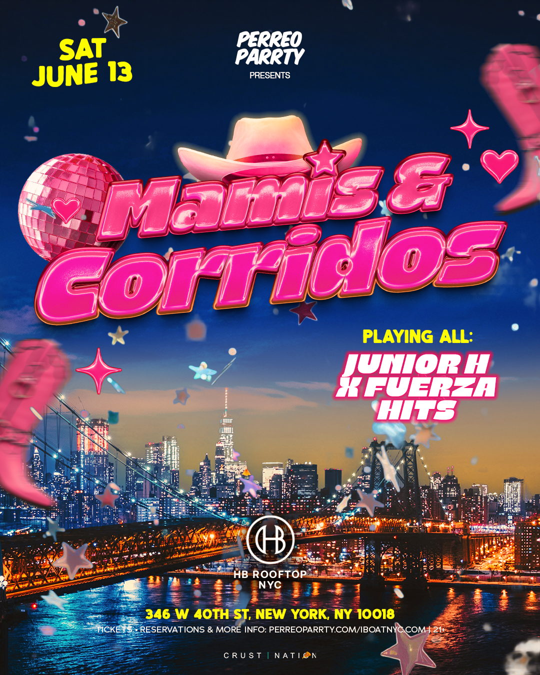 Mamis y Corridos Rooftop— Junior H × Fuerza Hits | HB Rooftop NYC Skyline