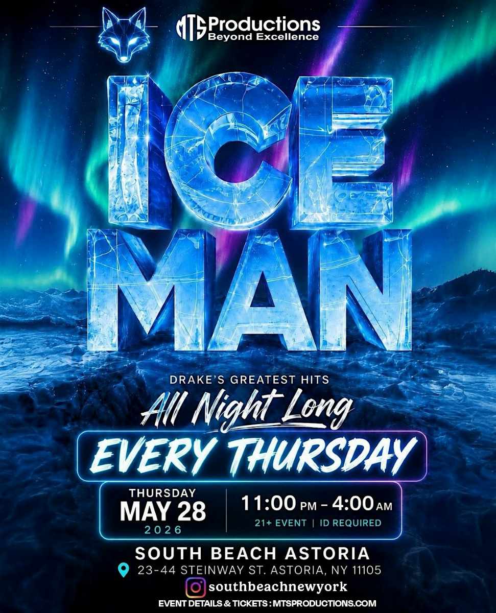 Buy tickets for Ice Man Thursdays at South Beach Astoria – Thursday, May 28 Ice Man Thursdays at South Beach Astoria – Thursday, May 28