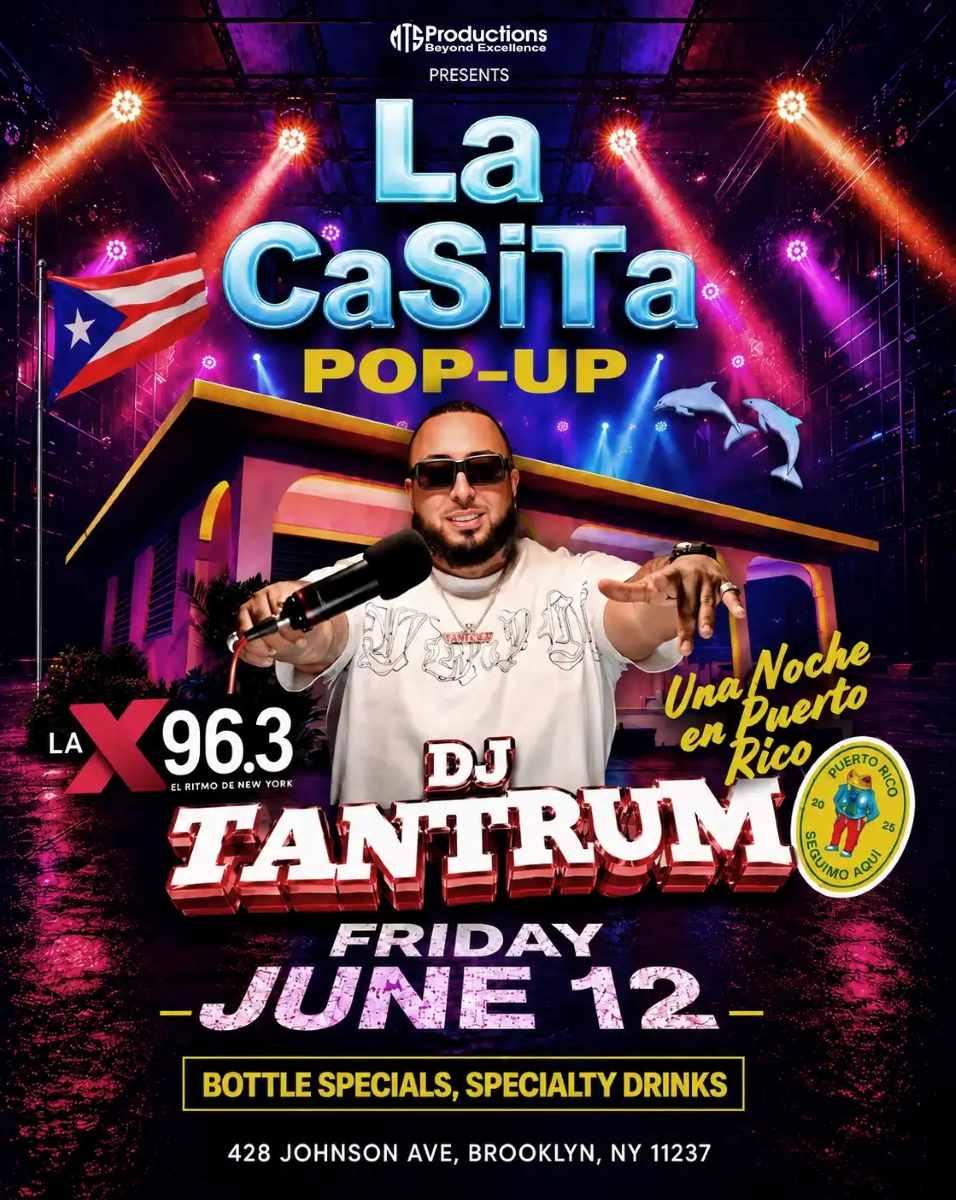 Buy tickets for La Casita Pop-Up Brooklyn | DJ Tantrum Live at La Casita – June 12 La Casita Pop-Up Brooklyn | DJ Tantrum Live at La Casita – June 12