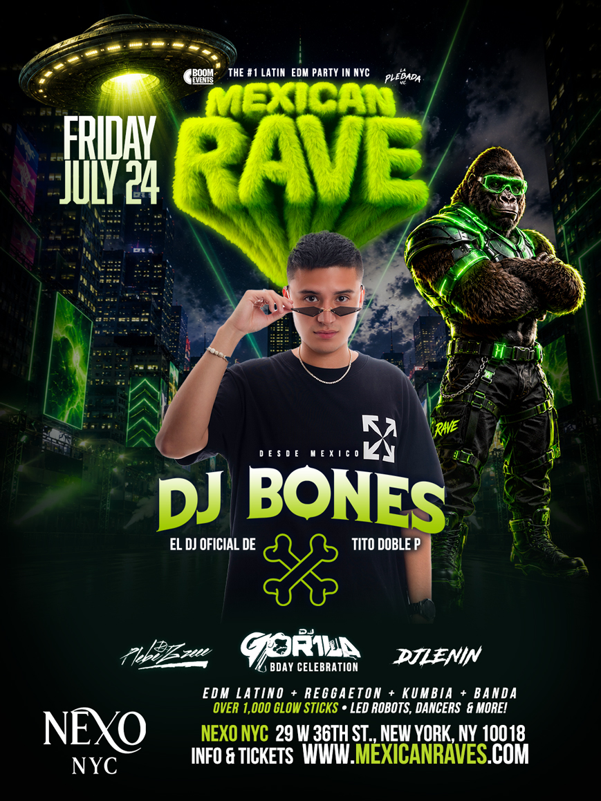 Buy tickets for Mexican rave dj bones tito doble p official dj Mexican rave dj bones tito doble p official dj