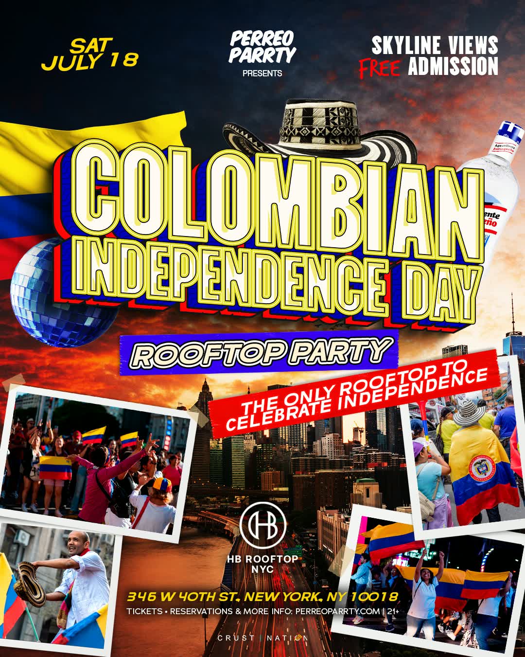 Buy tickets for Rooftop Colombian Independence Day Party Skyline Views Perreo Parrty Rooftop Colombian Independence Day Party Skyline Views Perreo Parrty