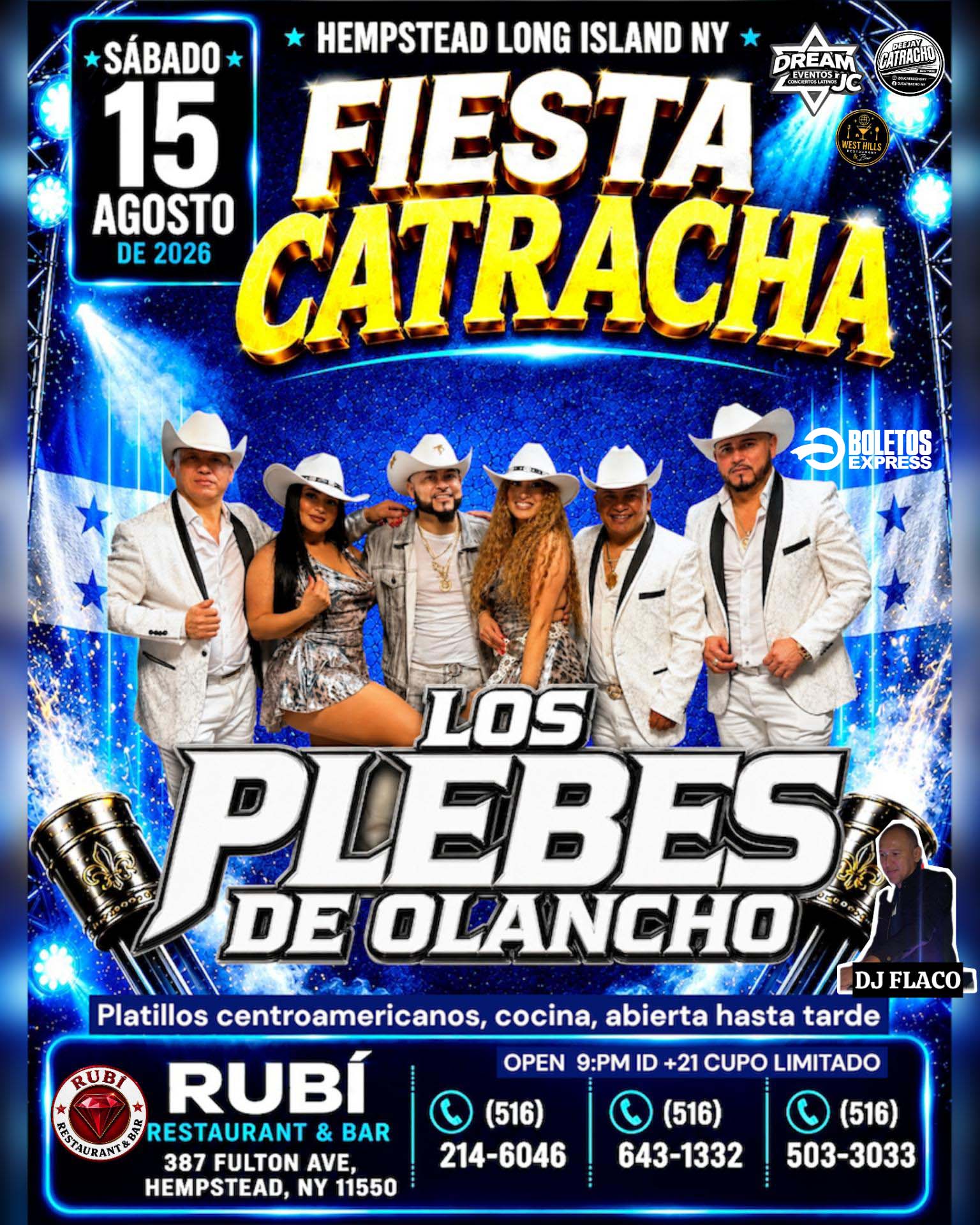 Buy tickets for Los plebes De Olancho / Hempstead, NY Este_Sabado 15 Agosto Los plebes De Olancho / Hempstead, NY Este_Sabado 15 Agosto