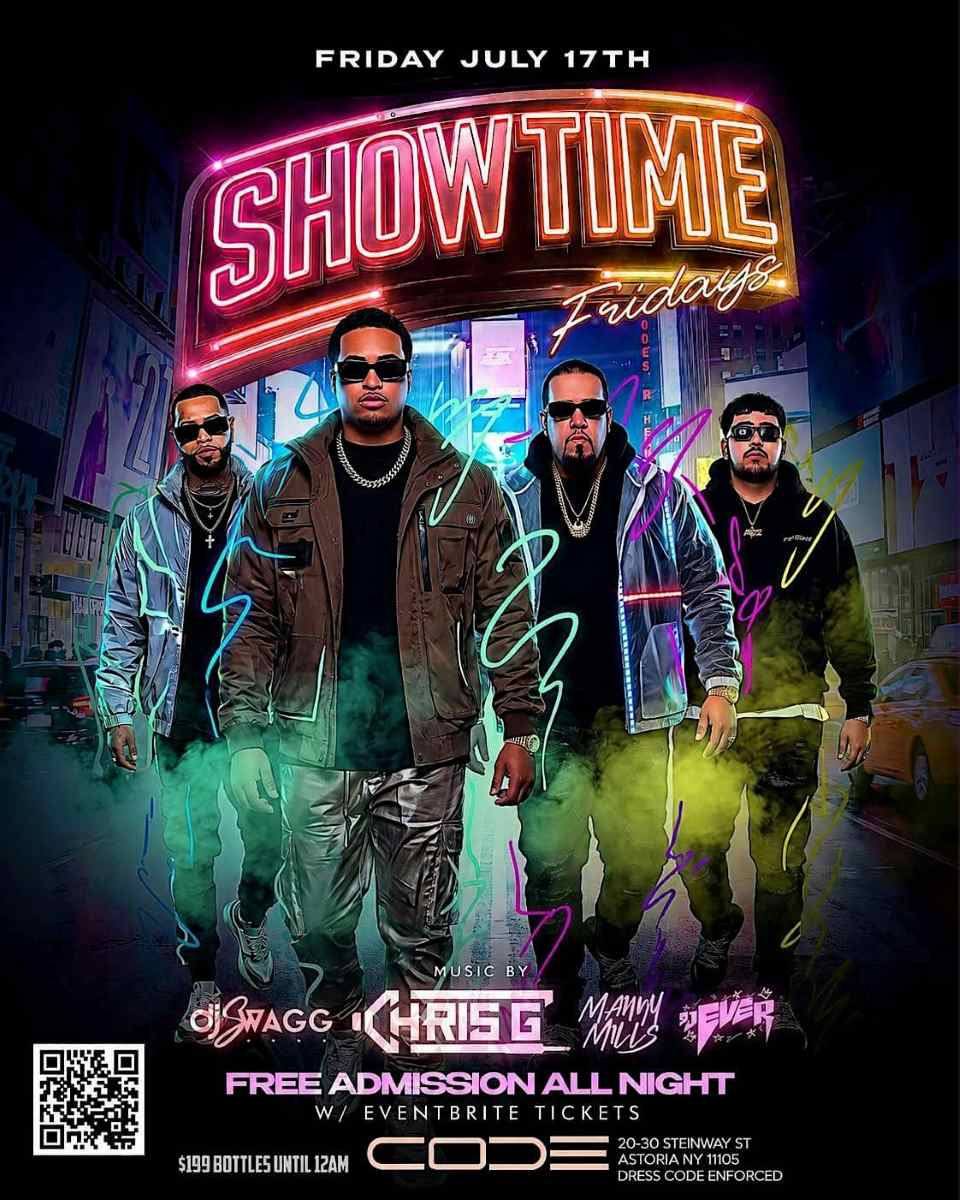 Buy tickets for Showtime Fridays at CODE Astoria | Friday Night Party in Queens NYC Showtime Fridays at CODE Astoria | Friday Night Party in Queens NYC