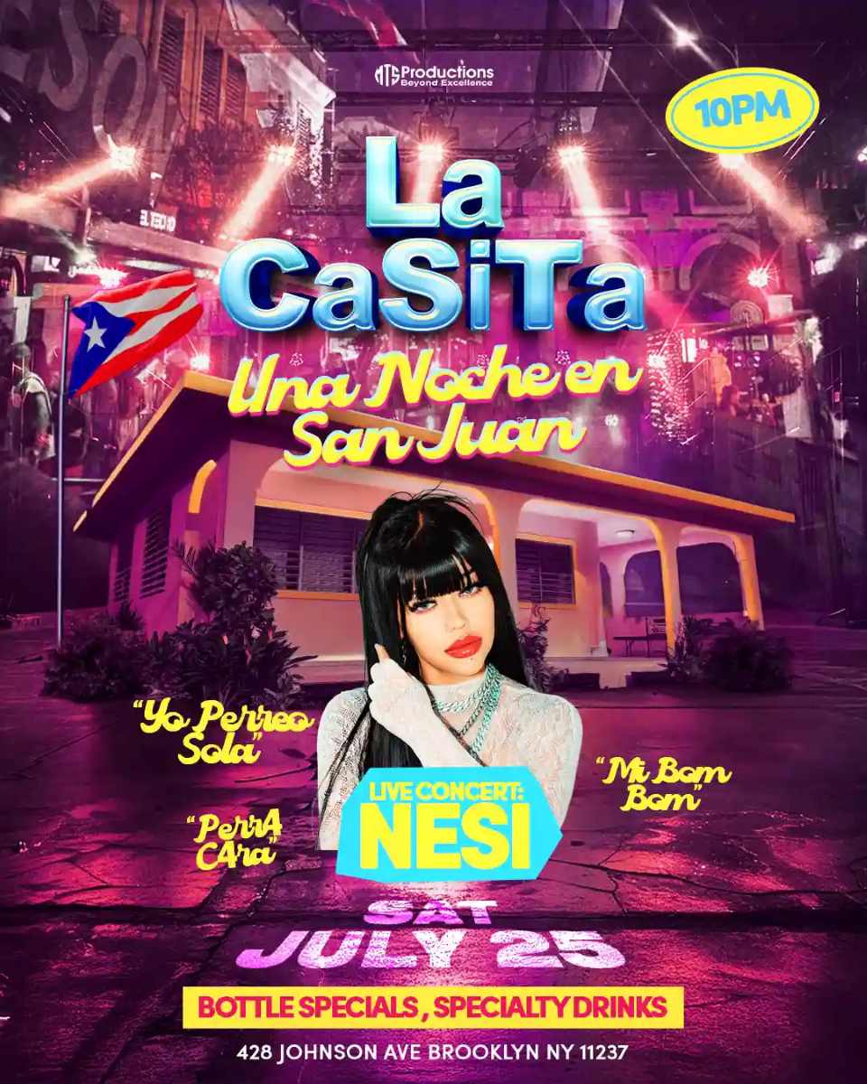Saturday Live Concert Nesi at La Casita Brooklyn | Reggaeton Brooklyn