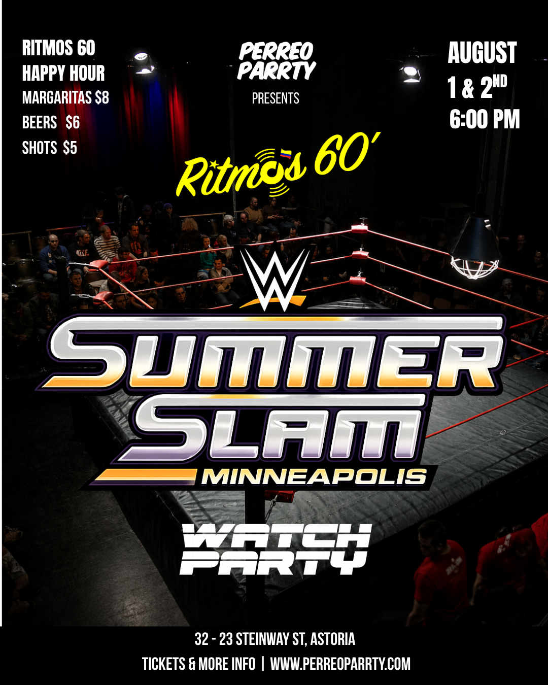 Buy tickets for Summer Slam Minneapolis Wrestling Watch Party @ Ritmos Colombian Bar Party Summer Slam Minneapolis Wrestling Watch Party @ Ritmos Colombian Bar Party
