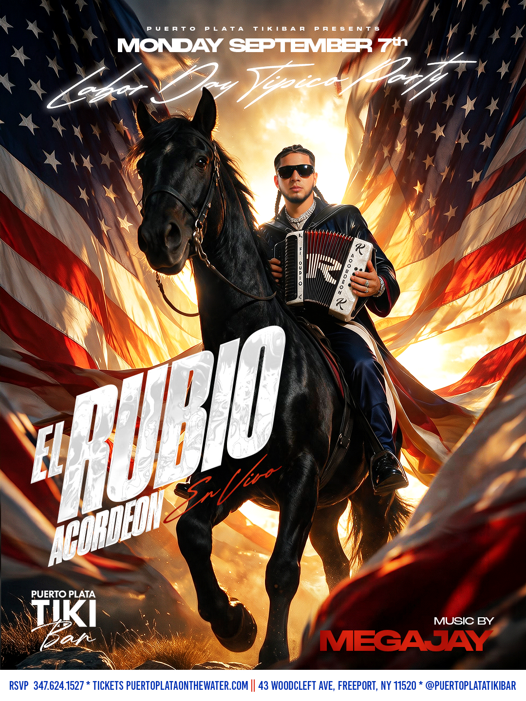 Buy tickets for RUBIO ACORDEON LABOR MONDAY EN PUERTO PLATA TIKI BAR RUBIO ACORDEON LABOR MONDAY EN PUERTO PLATA TIKI BAR