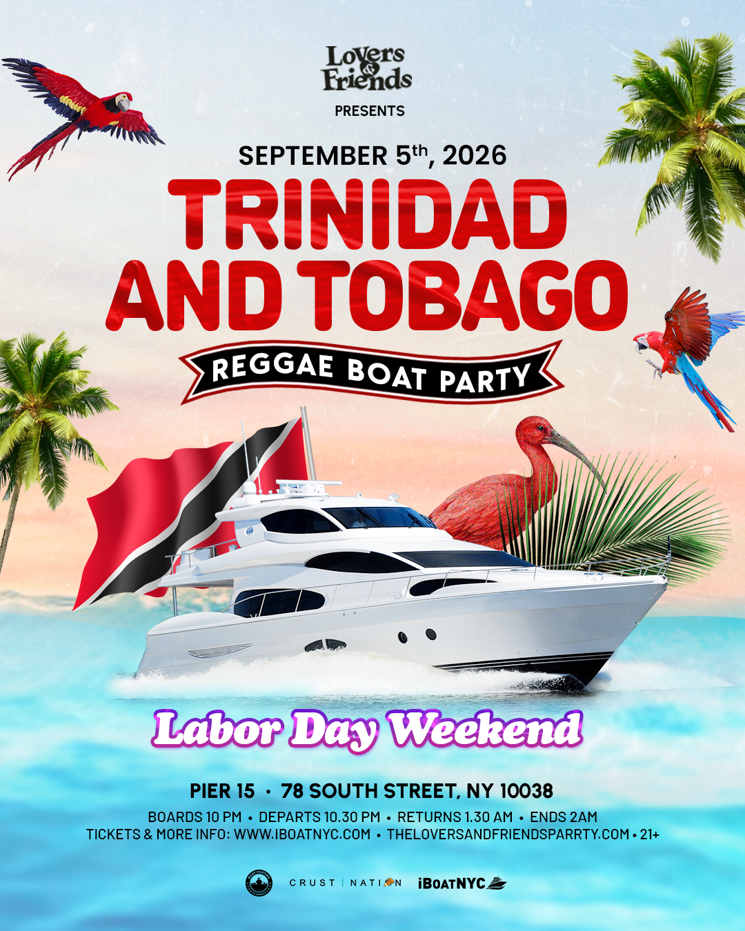 Buy tickets for TRINIDAD & TOBAGO Independence Boat Party Yacht Cruise TRINIDAD & TOBAGO Independence Boat Party Yacht Cruise