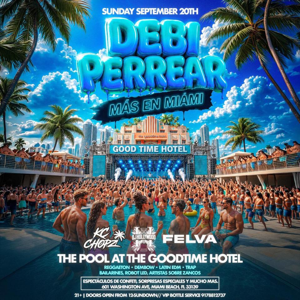 Buy tickets for Debí Perrear Más en Miami | The Goodtime Hotel Pool Party Debí Perrear Más en Miami | The Goodtime Hotel Pool Party