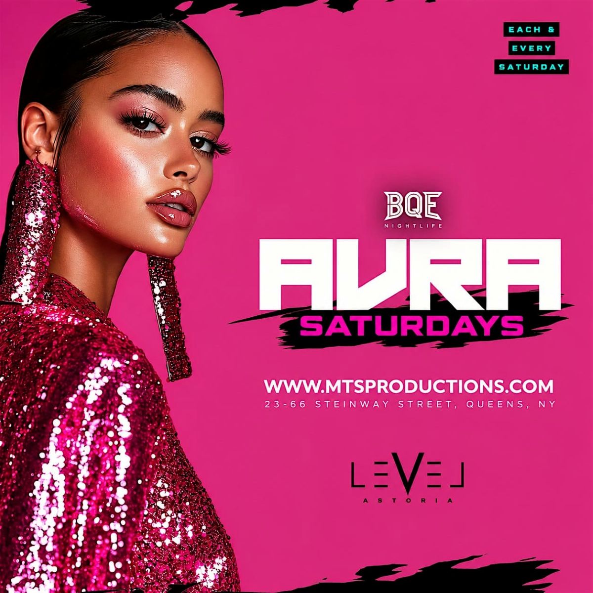 AURA Saturdays at Level Astoria | Hip Hop & Afrobeats Party Queens – Oct 3