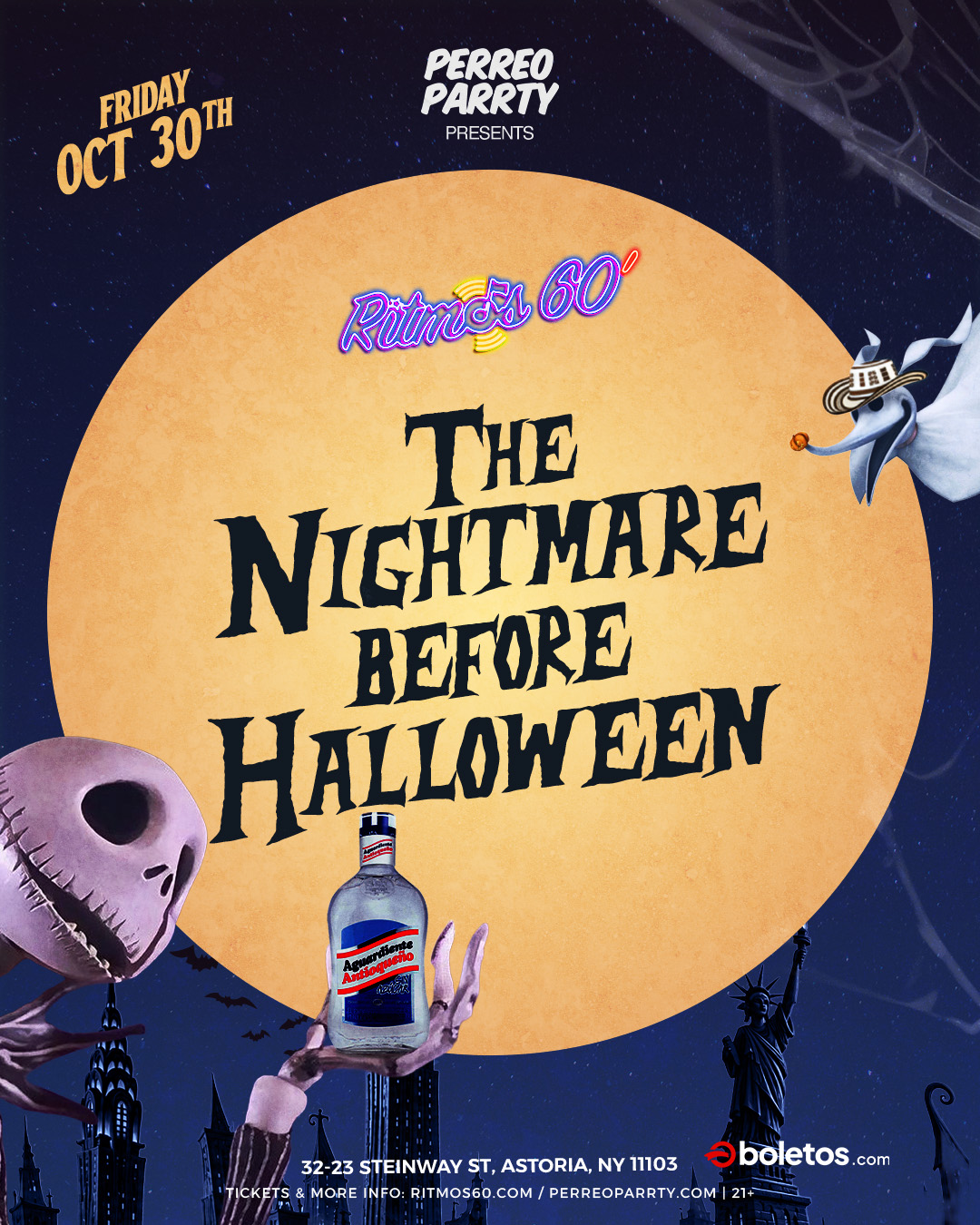 Buy tickets for The Nightmare Before Halloween Colombian Parrty at Ritmos 60 The Nightmare Before Halloween Colombian Parrty at Ritmos 60