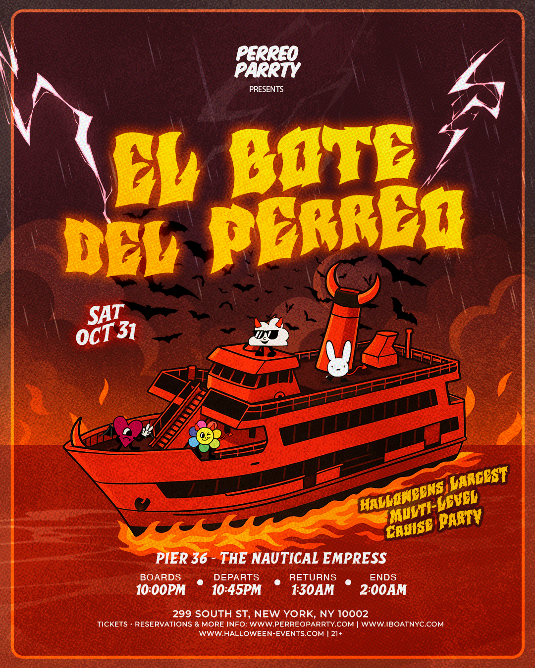 El Bote del Perreo - Halloween Latin & Reggaeton Boat Party Yacht Cruise