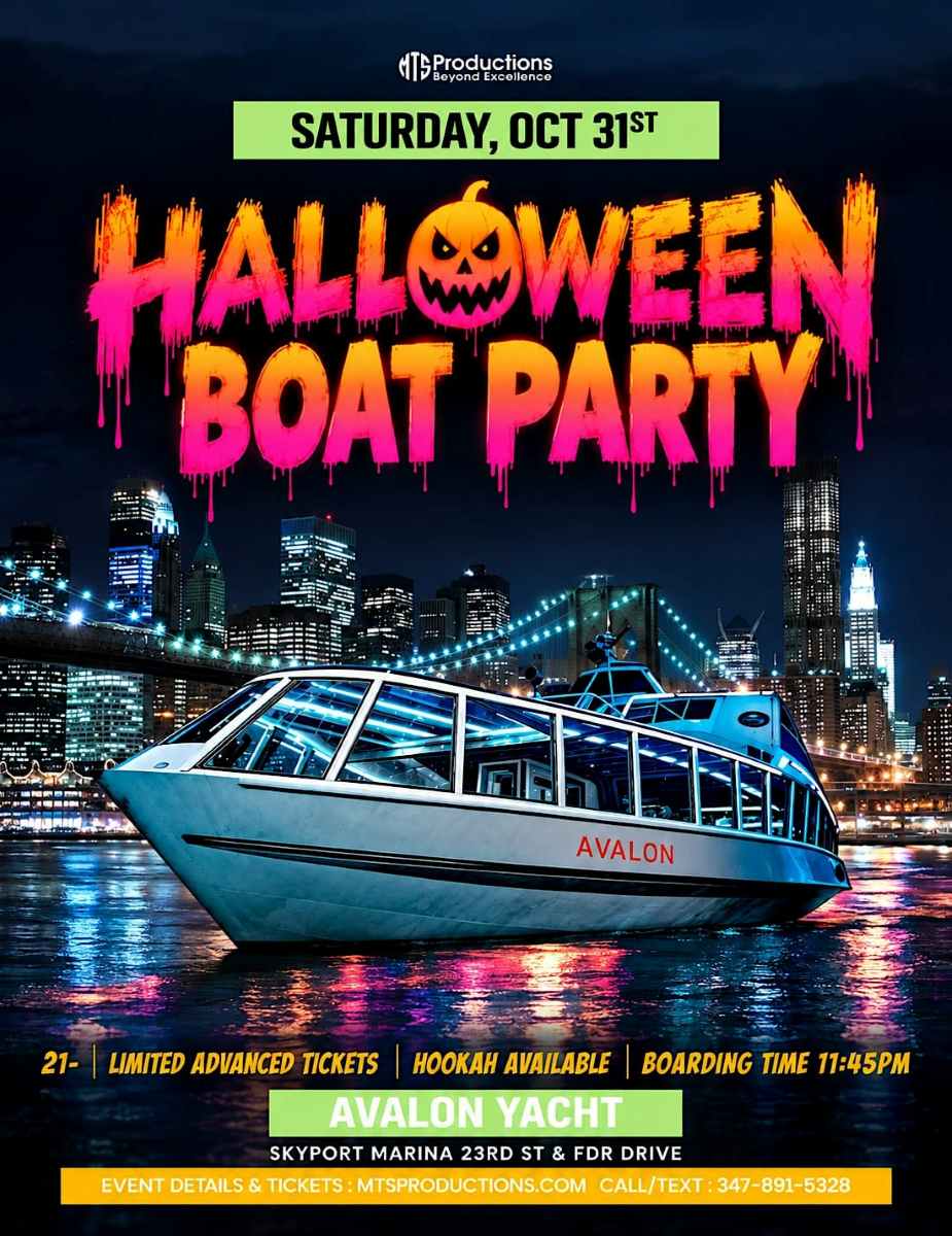 Halloween Boat Party NYC 2026 at Avalon Yacht | October 31