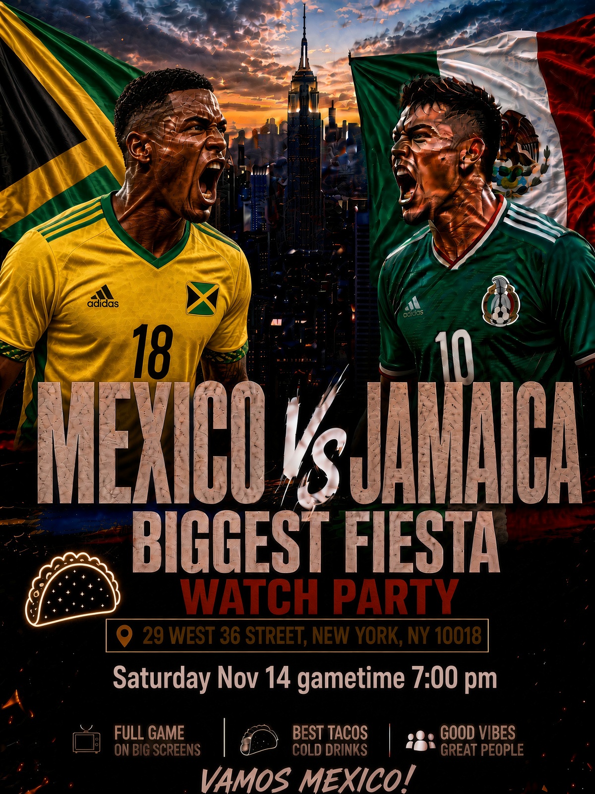 Mexico vs jamaica  watch party